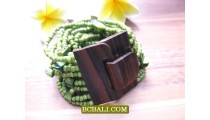 Ethnic Fashion Bead Bracelet Wood Buckle